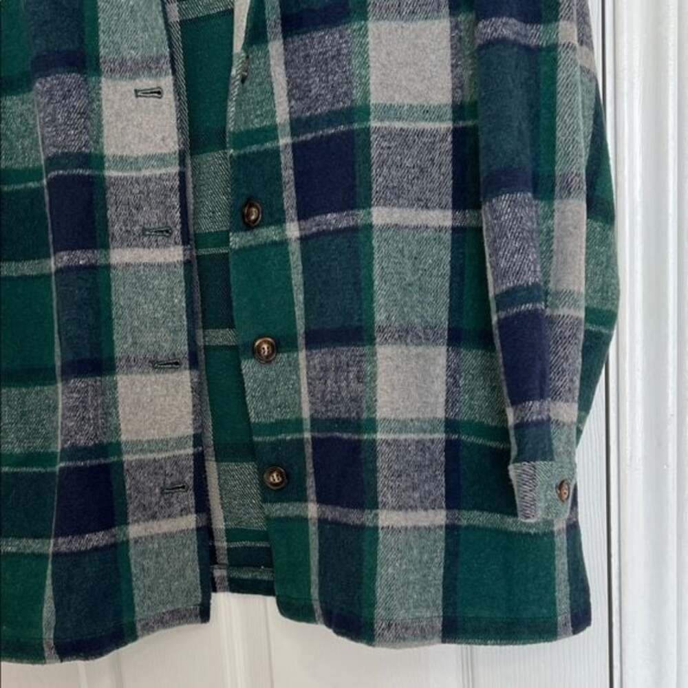 Plaid Green and Gray Women's Jacket - Picture 3 of 3